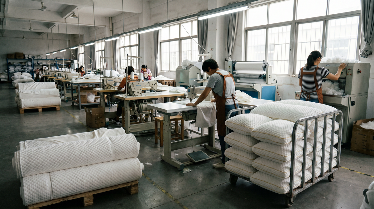 Inside the Pillowash factory - manufacturing machines
